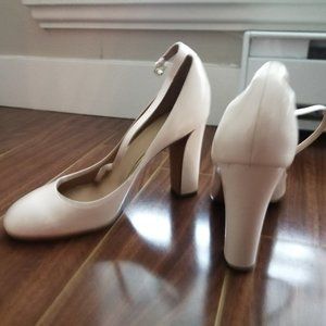 Pink Banana Republic Leather Block Heels